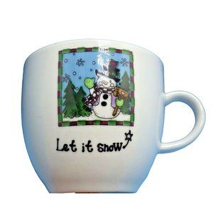 Truly Tasteful Snowman Coffee Tea Cup Child Let it Snow China Winter Holiday